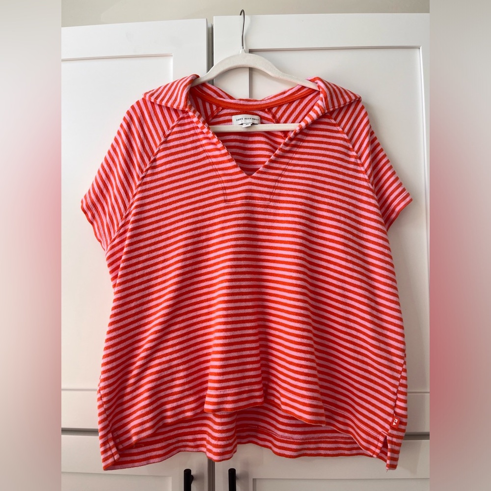 Pink and Orange Free Assembly striped shirt!